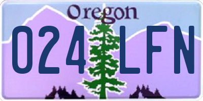 OR license plate 024LFN