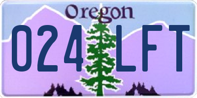 OR license plate 024LFT