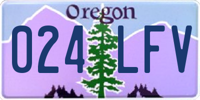 OR license plate 024LFV