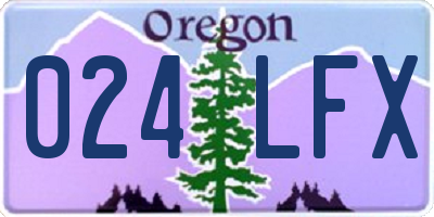 OR license plate 024LFX