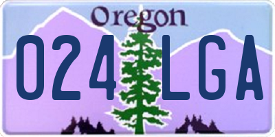 OR license plate 024LGA