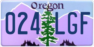 OR license plate 024LGF