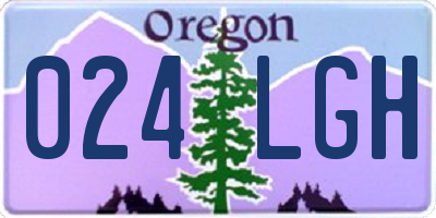 OR license plate 024LGH