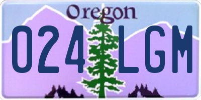 OR license plate 024LGM