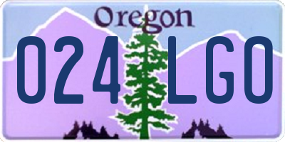 OR license plate 024LGO