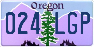 OR license plate 024LGP