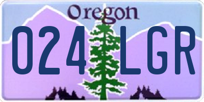 OR license plate 024LGR