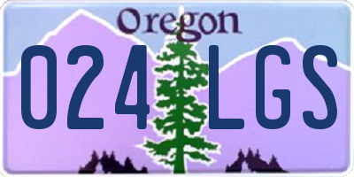 OR license plate 024LGS