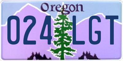 OR license plate 024LGT