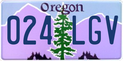 OR license plate 024LGV