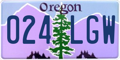 OR license plate 024LGW