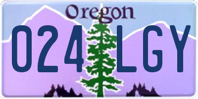 OR license plate 024LGY