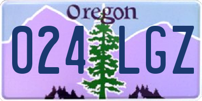 OR license plate 024LGZ