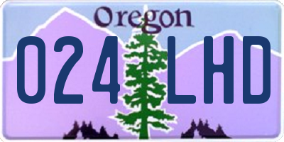 OR license plate 024LHD