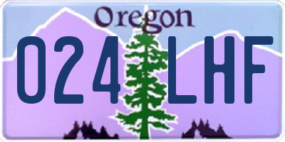 OR license plate 024LHF