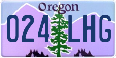 OR license plate 024LHG