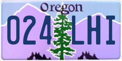 OR license plate 024LHI