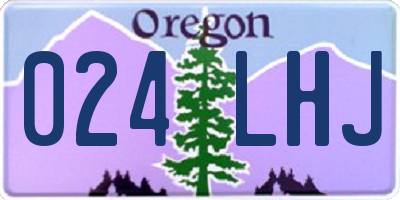 OR license plate 024LHJ