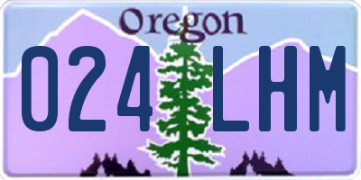 OR license plate 024LHM