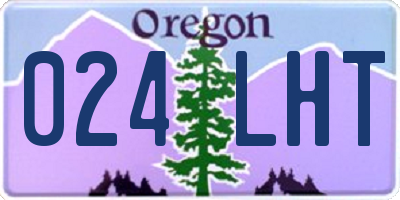 OR license plate 024LHT