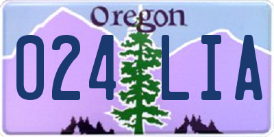 OR license plate 024LIA