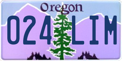OR license plate 024LIM