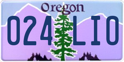 OR license plate 024LIO