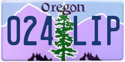 OR license plate 024LIP