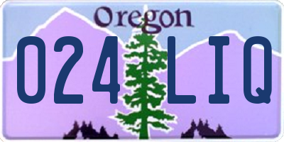 OR license plate 024LIQ