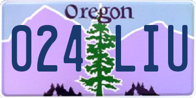 OR license plate 024LIU