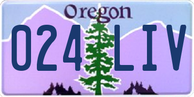 OR license plate 024LIV