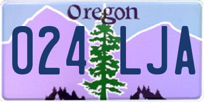 OR license plate 024LJA
