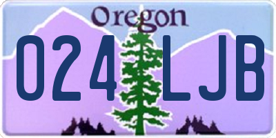 OR license plate 024LJB
