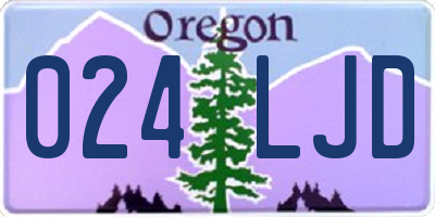OR license plate 024LJD