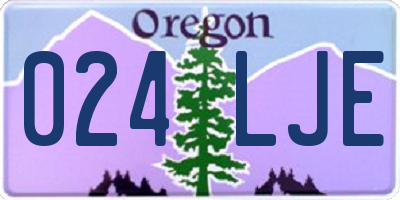 OR license plate 024LJE