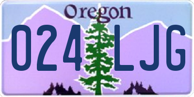 OR license plate 024LJG
