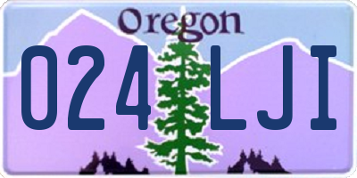 OR license plate 024LJI