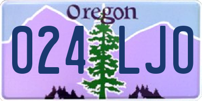 OR license plate 024LJO
