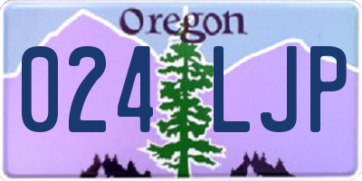 OR license plate 024LJP