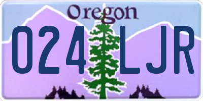 OR license plate 024LJR