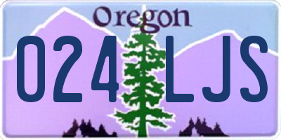 OR license plate 024LJS