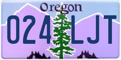 OR license plate 024LJT