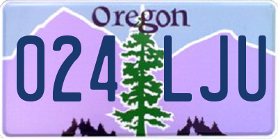 OR license plate 024LJU