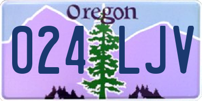 OR license plate 024LJV