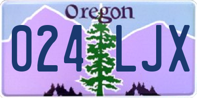 OR license plate 024LJX
