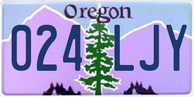 OR license plate 024LJY