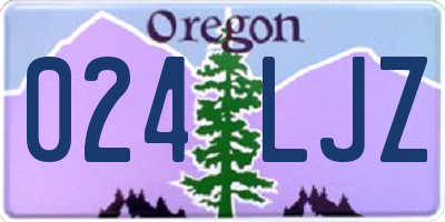 OR license plate 024LJZ