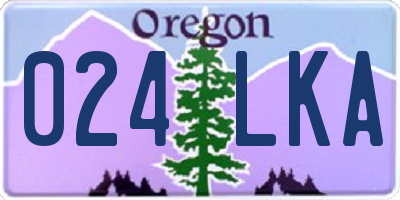 OR license plate 024LKA