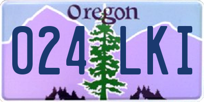 OR license plate 024LKI