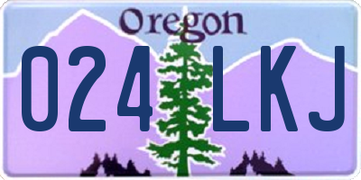 OR license plate 024LKJ